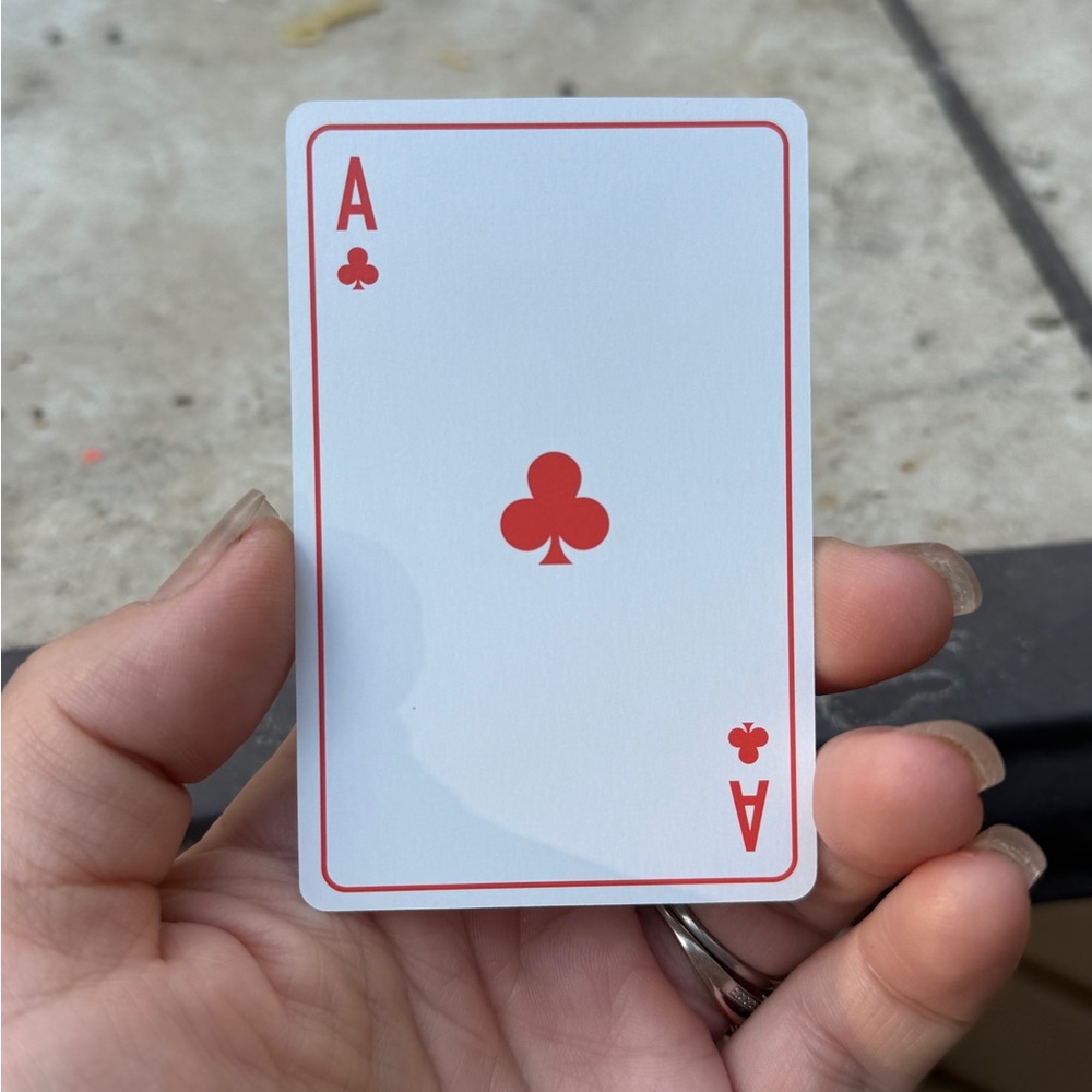 Dior Red ace of clubs Playing Card